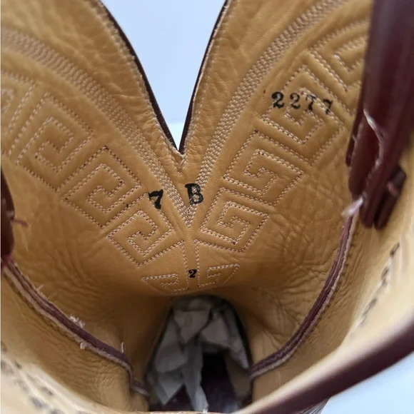 Women's Hondo Western leather cowgirl boots size 7-B - Picture 4 of 13